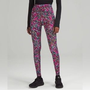 Lululemon Run Swift Speed High-Floral Electric Multi Rise Leggings size14